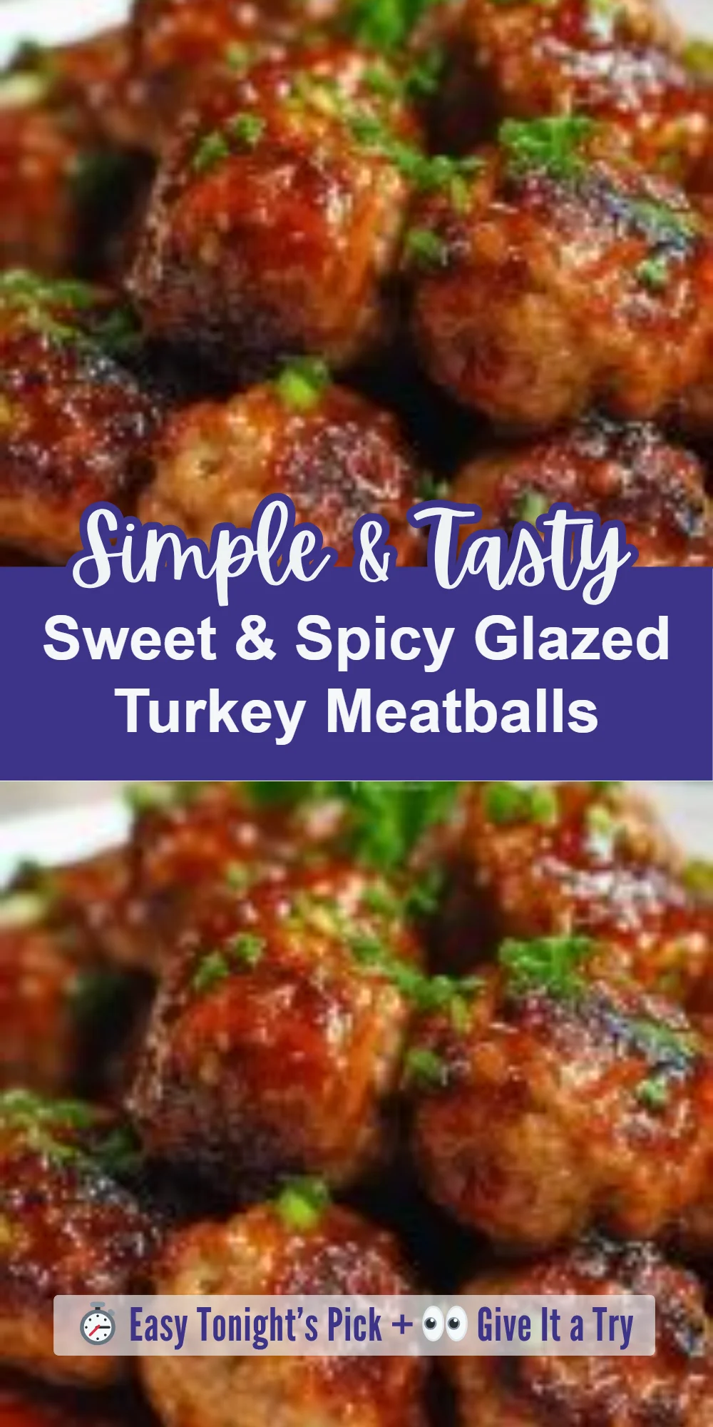 Sweet & Spicy Glazed Turkey Meatballs