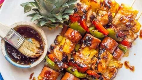 Teriyaki Chicken Pineapple Kabobs