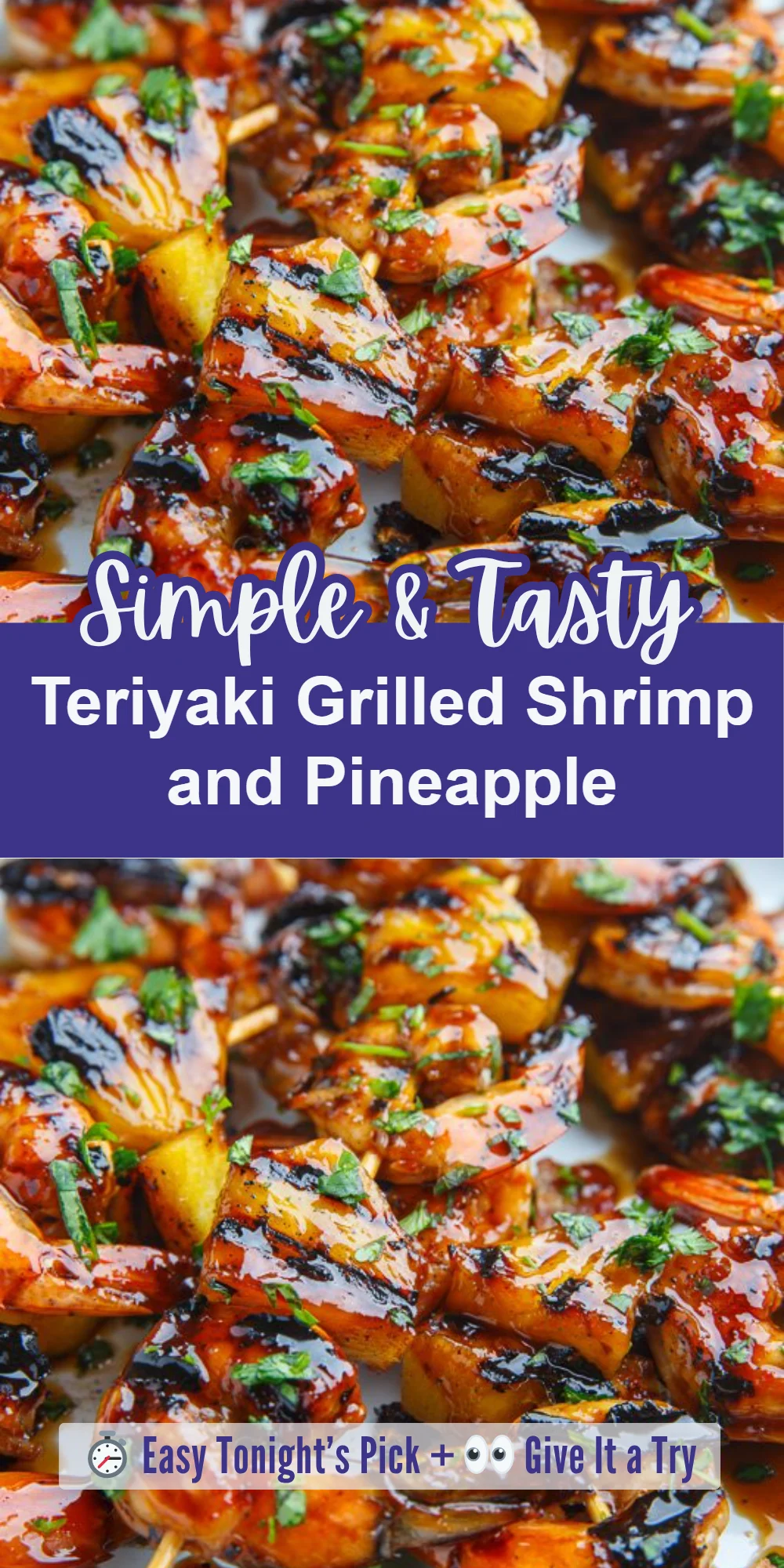 Teriyaki Grilled Shrimp and Pineapple