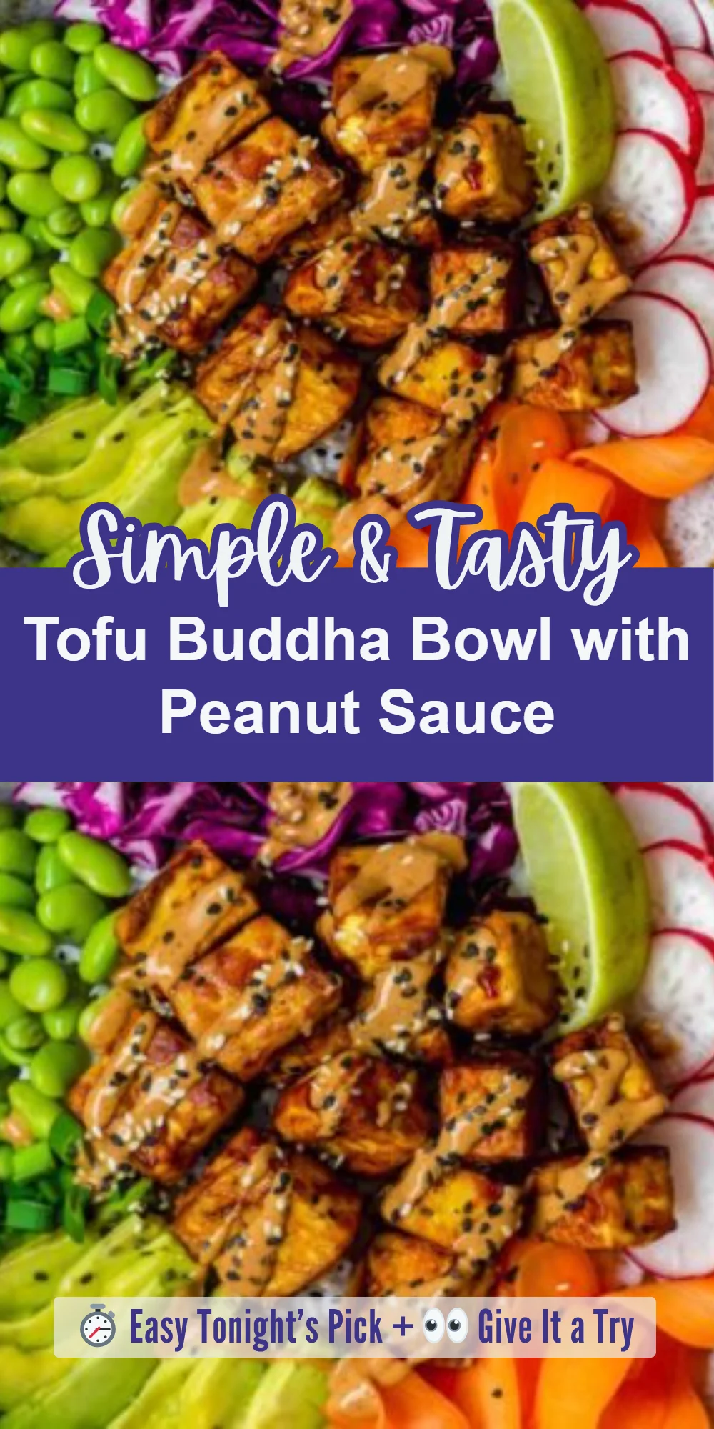 Tofu Buddha Bowl with Peanut Sauce