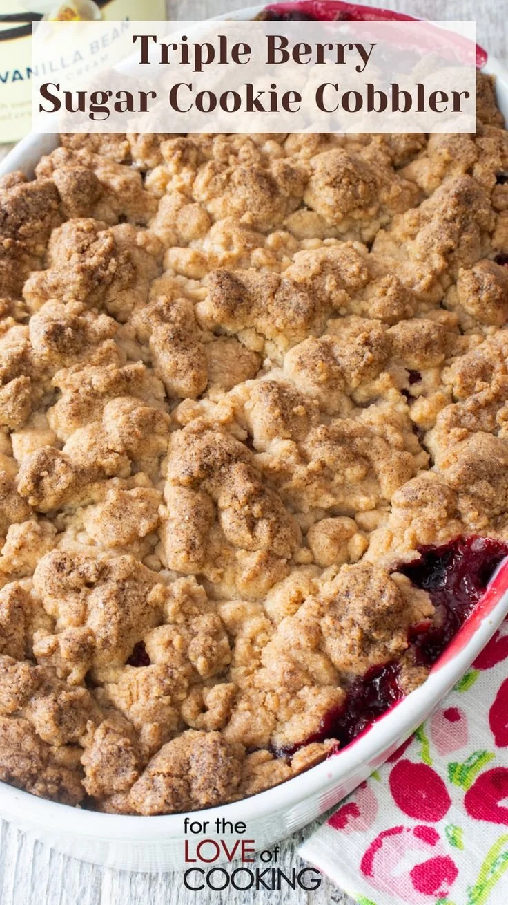 Triple Berry Sugar Cookie Cobbler