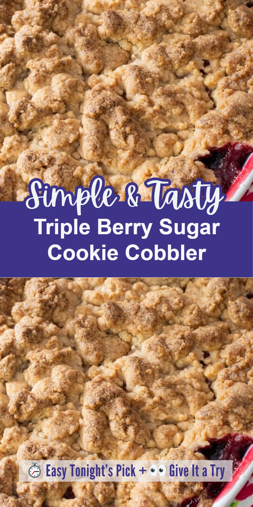 Triple Berry Sugar Cookie Cobbler