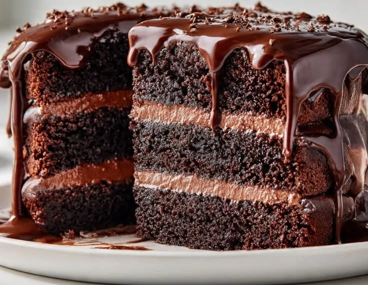 Triple Chocolate Fudge Layer Cake