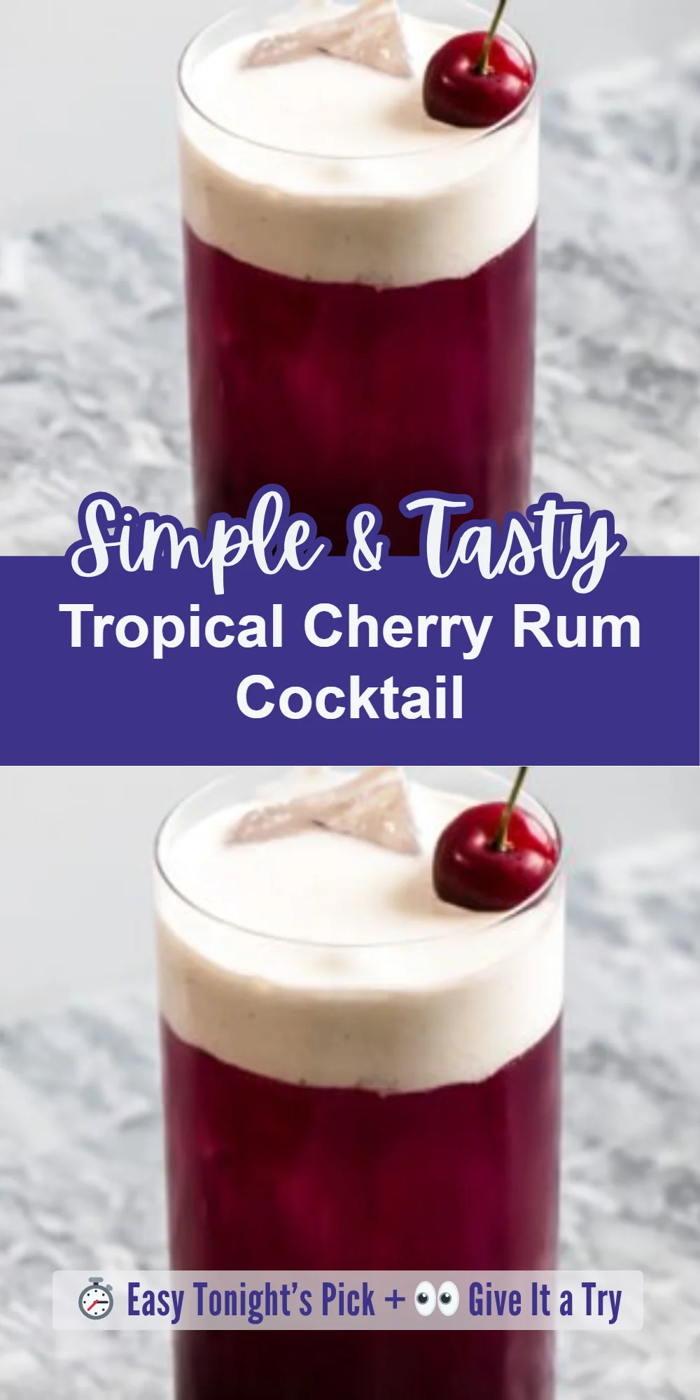 Tropical Cherry Rum Cocktail