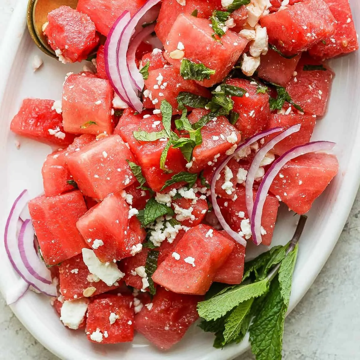 Watermelon Feta Salad with Mint