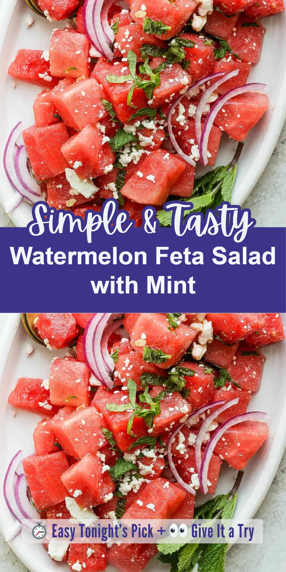 Watermelon Feta Salad with Mint