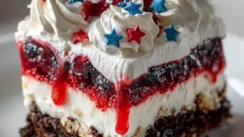 4th of July Dessert Lasagna: The Ultimate Red, White, and Blue Layered Treat