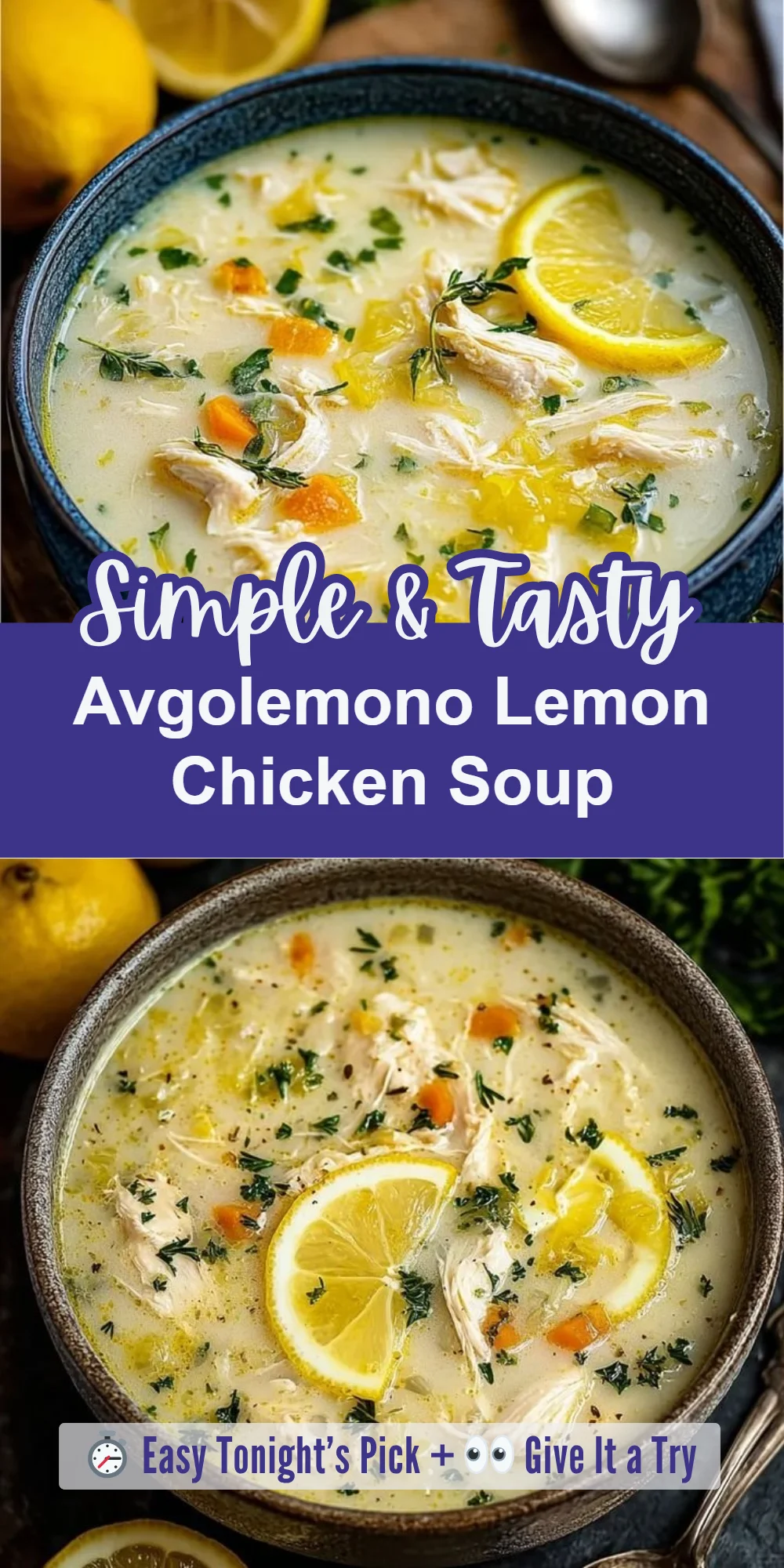 Avgolemono Lemon Chicken Soup