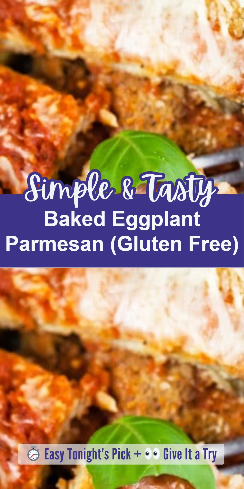Baked Eggplant Parmesan (Gluten Free)
