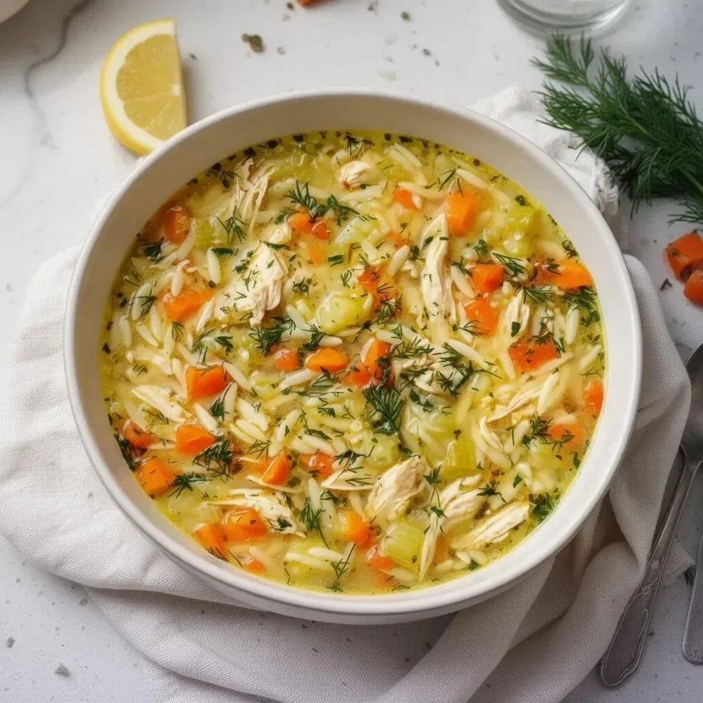 Cozy Greek Lemon Chicken Soup