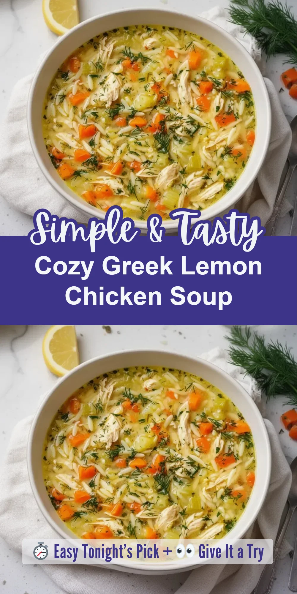 Cozy Greek Lemon Chicken Soup