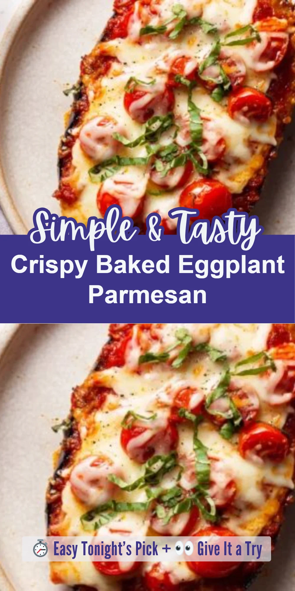 Crispy Baked Eggplant Parmesan