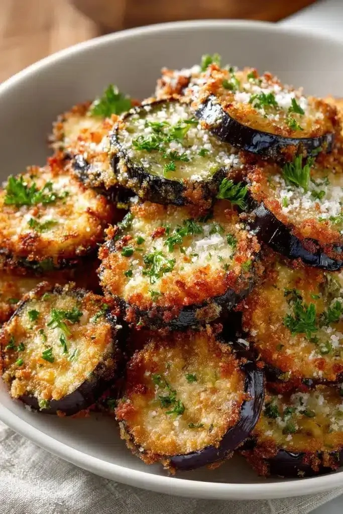 Crispy Skillet Fried Eggplant Slices