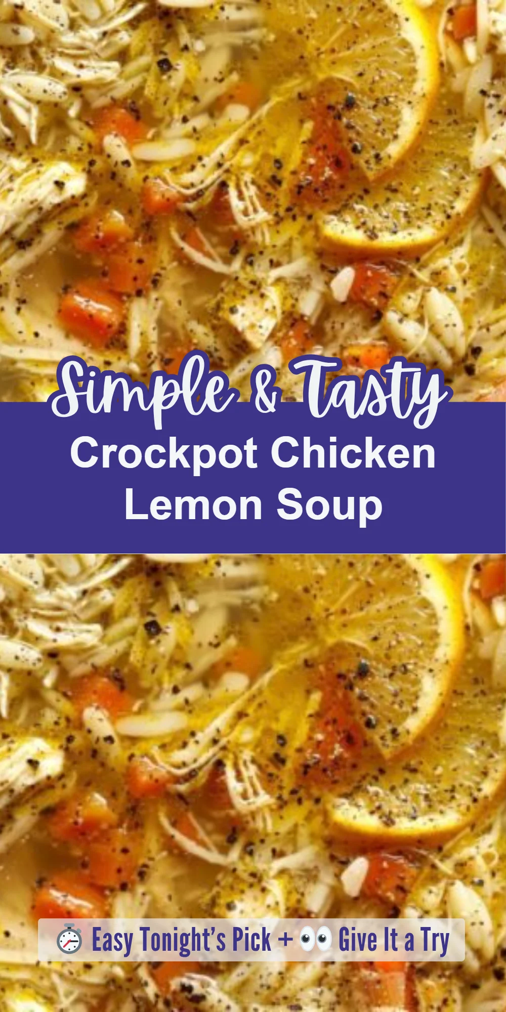 Crockpot Chicken Lemon Soup