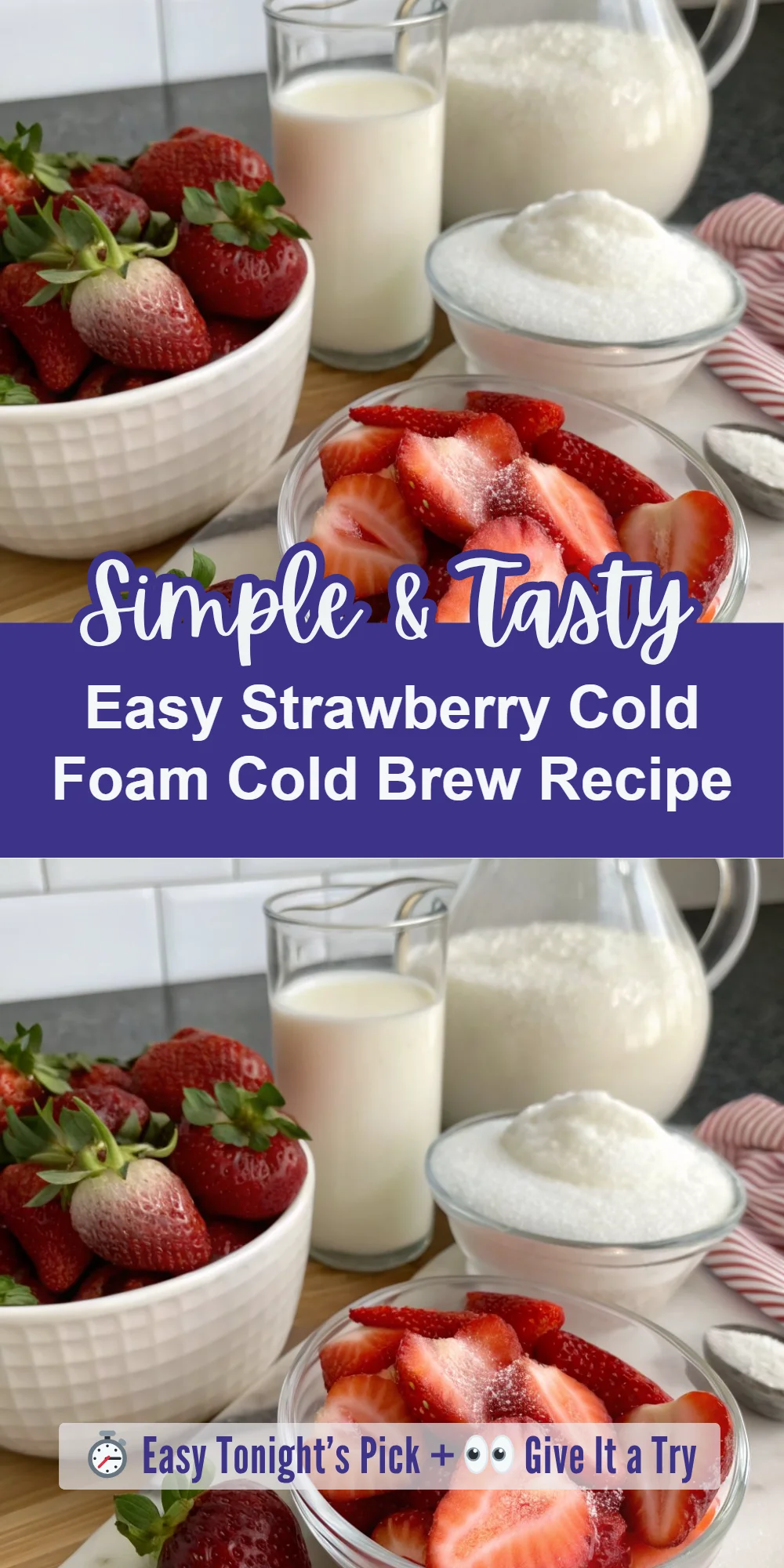 Easy Strawberry Cold Foam Cold Brew Recipe