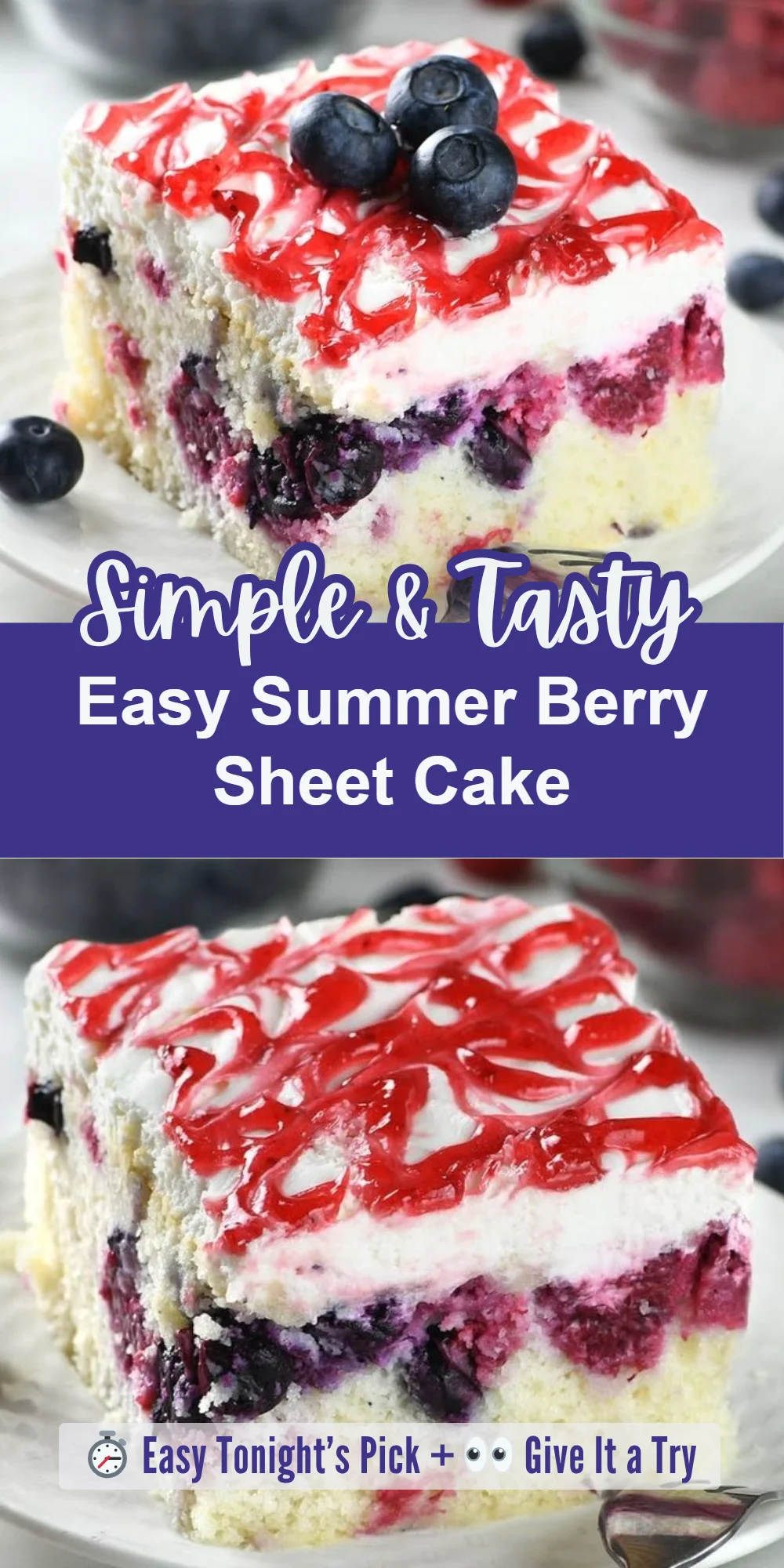 Easy Summer Berry Sheet Cake