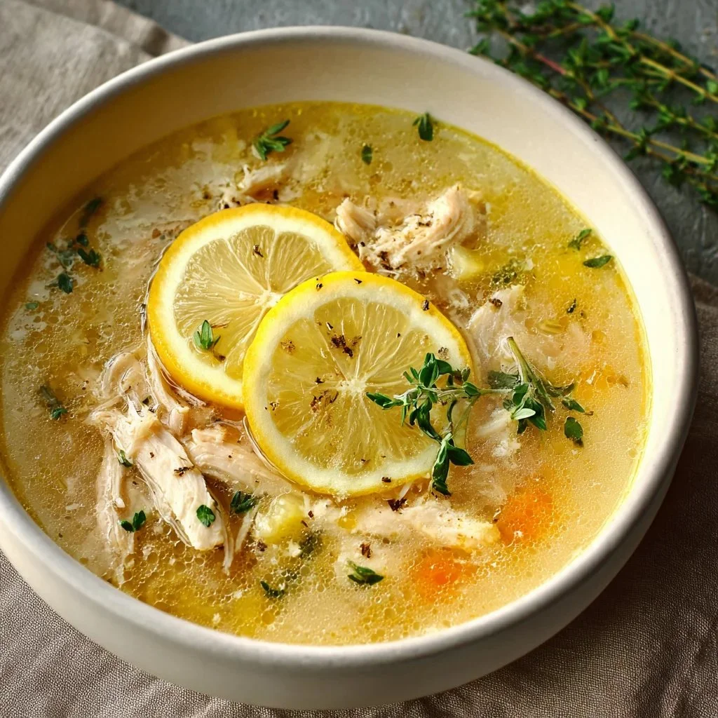 Greek Lemon Chicken Soup - Zesty & Comforting Recipe