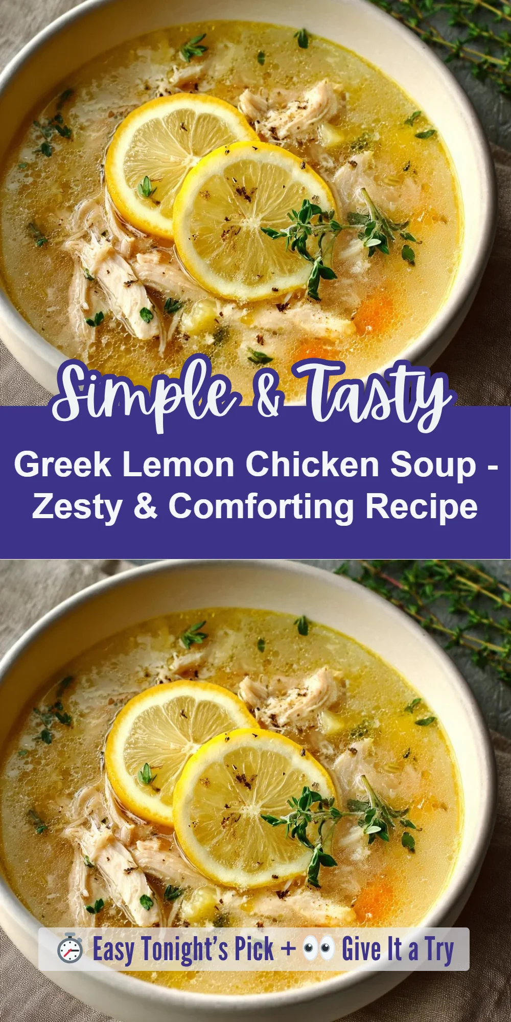 Greek Lemon Chicken Soup - Zesty & Comforting Recipe