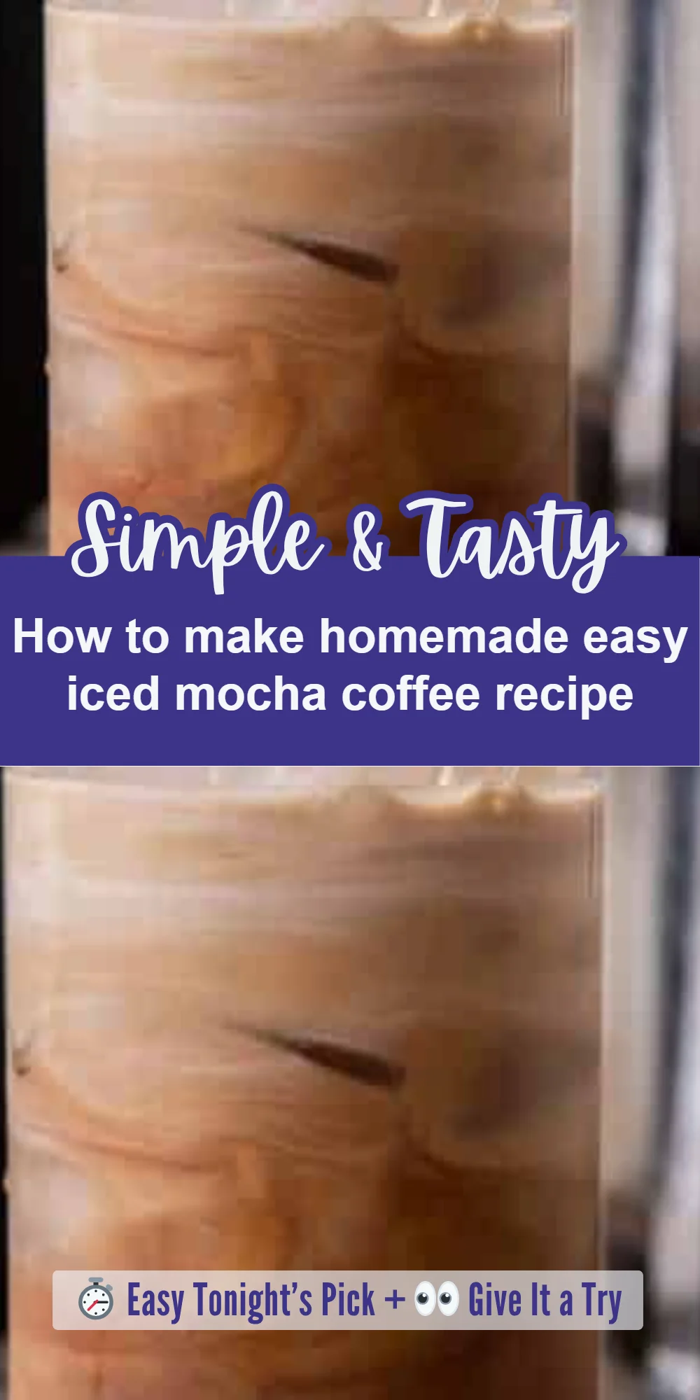 How to make homemade easy iced mocha coffee recipe