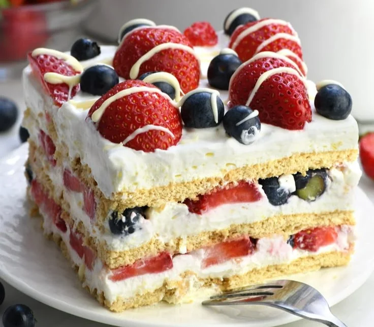 No-Bake 4th of July Icebox Cake