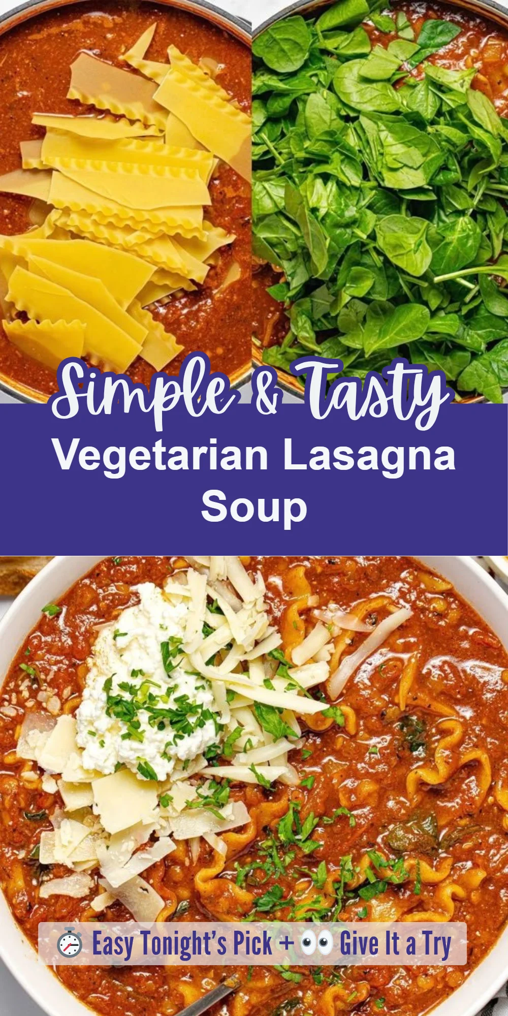 Vegetarian Lasagna Soup